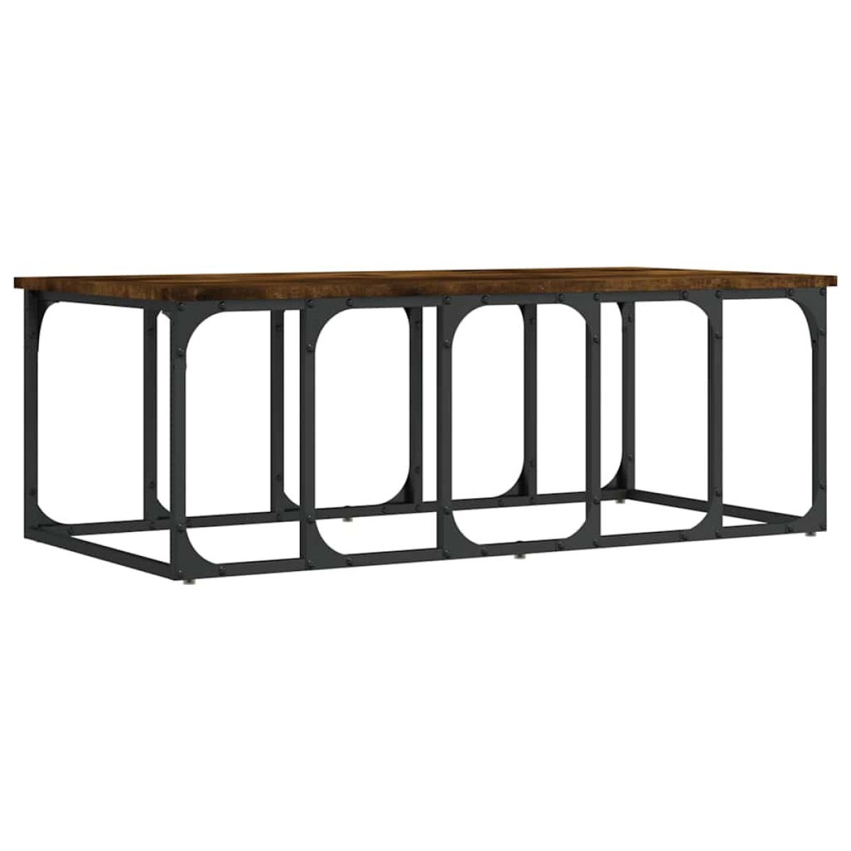 vidaXL Τραπεζάκι Σαλονιού Καπνιστή Δρυς 100x50x35,5 εκ. Επεξεργ. Ξύλο