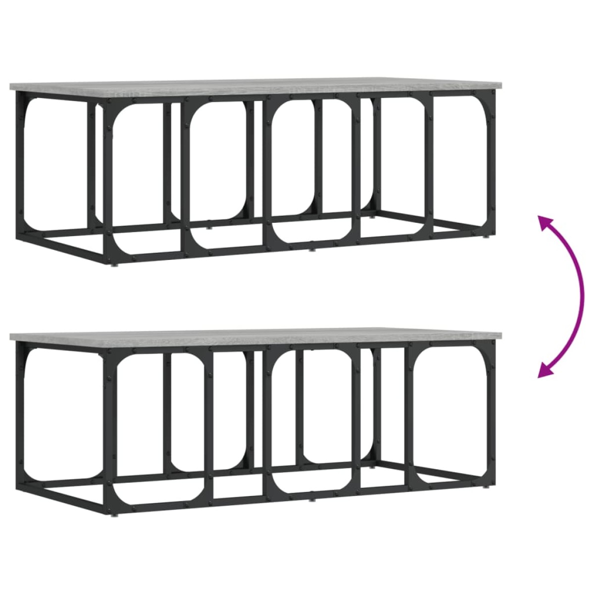 vidaXL Τραπεζάκι Σαλονιού Γκρι Sonoma 100x50x35,5 εκ. Επεξεργ. Ξύλο