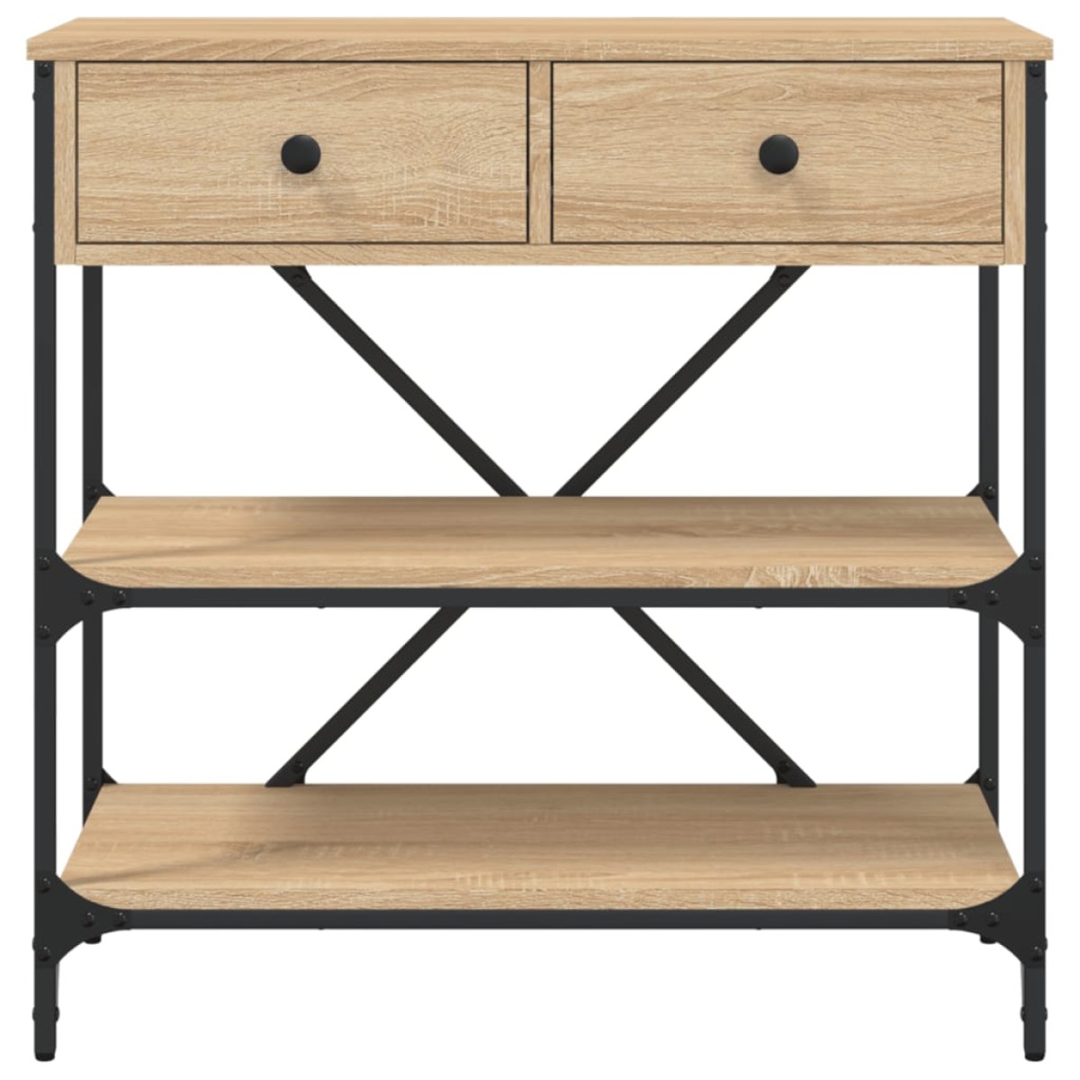 vidaXL Τραπέζι Κονσόλα Sonoma Δρυς 75x34,5x75 εκ. Επεξεργασμένο Ξύλο