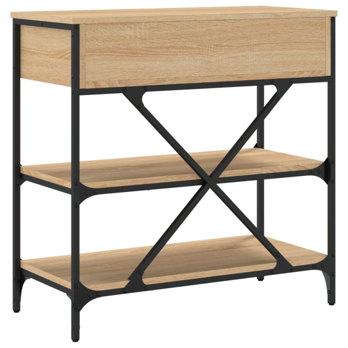 vidaXL Τραπέζι Κονσόλα Sonoma Δρυς 75x34,5x75 εκ. Επεξεργασμένο Ξύλο
