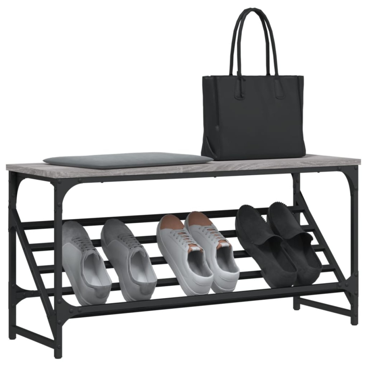 vidaXL Παπουτσοθήκη Γκρι Sonoma 90x30x45 εκ. από Επεξεργασμένο Ξύλο