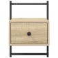 vidaXL Κομοδίνο Επιτοίχιο Sonoma Δρυς 35x30x51 εκ. από Επεξεργ. Ξύλο