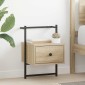 vidaXL Κομοδίνο Επιτοίχιο Sonoma Δρυς 35x30x51 εκ. από Επεξεργ. Ξύλο