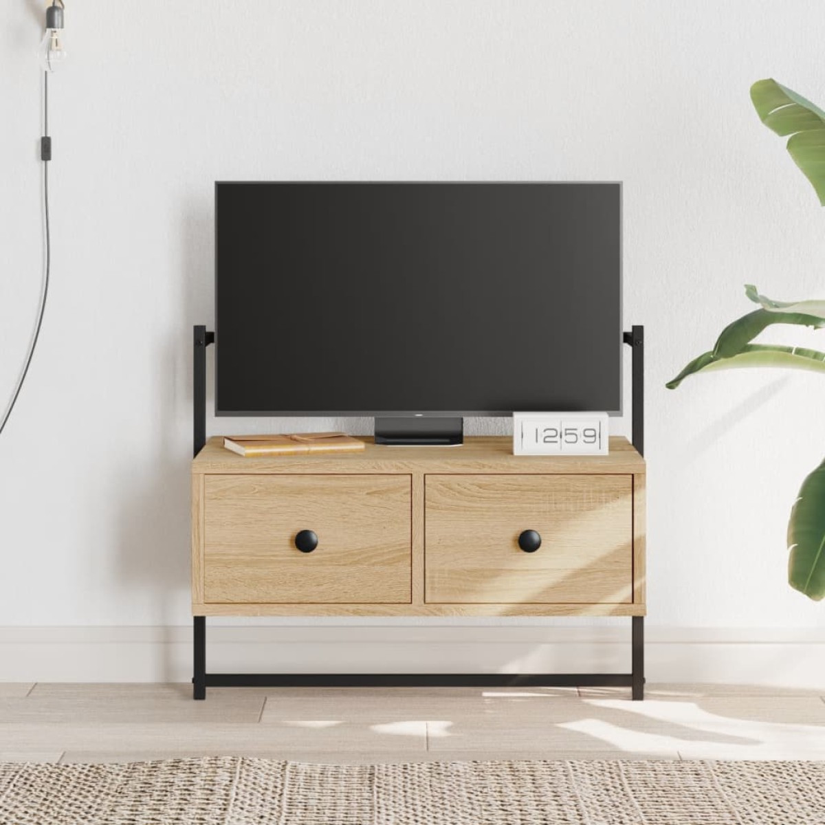vidaXL Έπιπλο Τηλεόρασης Επιτοίχιο Sonoma Δρυς 60,5x30x51 εκ. Επ. Ξύλο