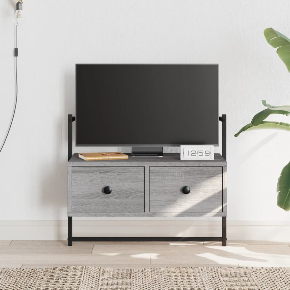 vidaXL Έπιπλο Τηλεόρασης Επιτοίχιο Γκρι Sonoma 60,5x30x51 εκ. Επ. Ξύλο