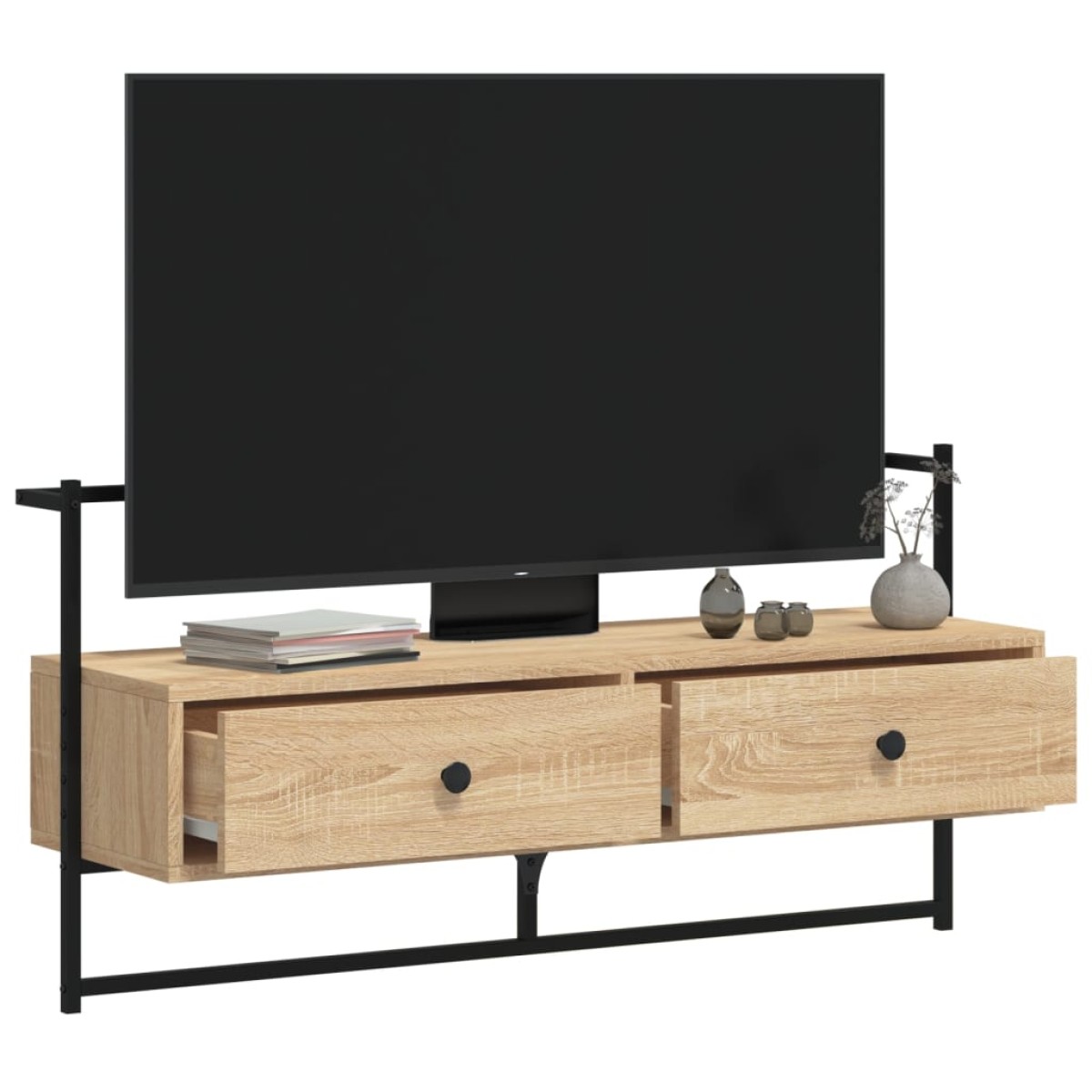 vidaXL Έπιπλο Τηλεόρασης Επιτοίχιο Sonoma Δρυς 100,5x30x51 εκ Επ. Ξύλο