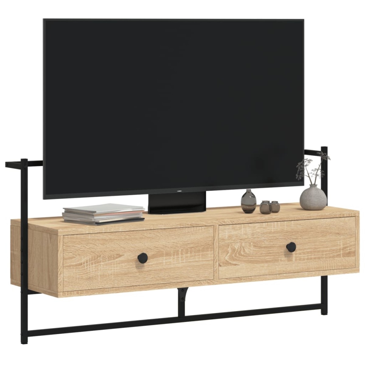 vidaXL Έπιπλο Τηλεόρασης Επιτοίχιο Sonoma Δρυς 100,5x30x51 εκ Επ. Ξύλο