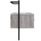 vidaXL Έπιπλο Τηλεόρασης Επιτοίχιο Γκρι Sonoma 100,5x30x51 εκ Επ. Ξύλο