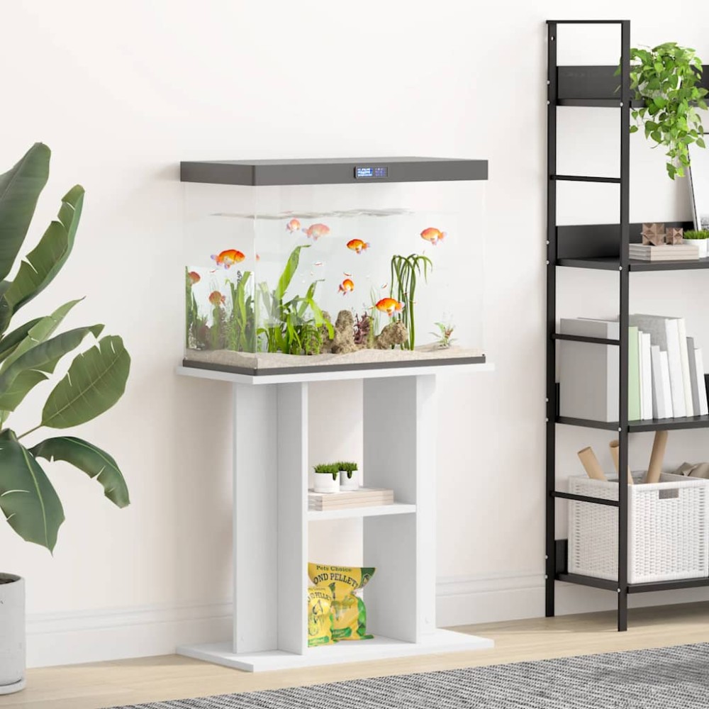 vidaXL Βάση Ενυδρείου Λευκή 60 x 30 x 60 εκ. από Επεξεργασμένο Ξύλο