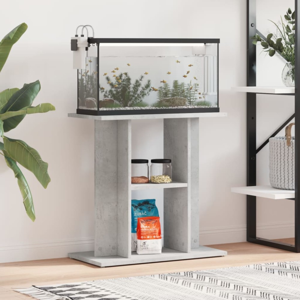 vidaXL Βάση Ενυδρείου Γκρι από Σκυρόδεμα 60x30x60 εκ. από Τεχνητό Ξύλο