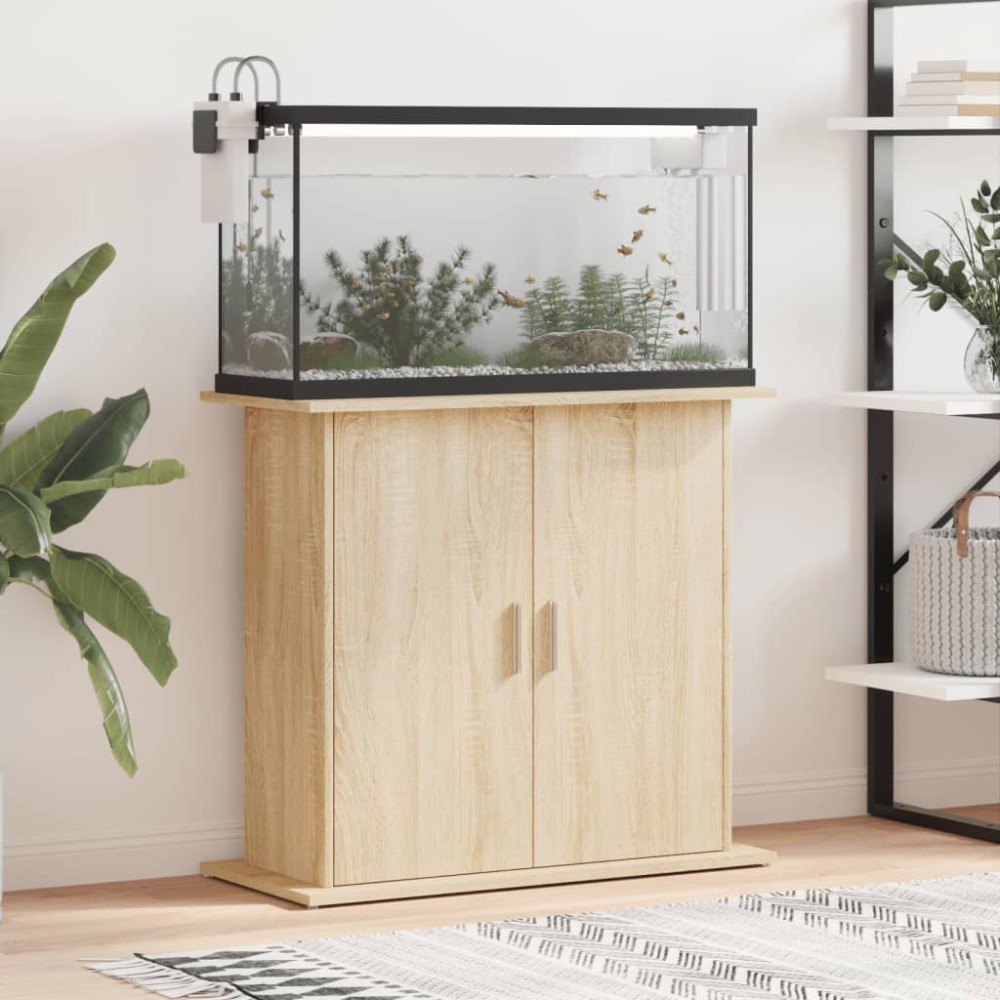 vidaXL Βάση Ενυδρείου Sonoma Δρυς 81 x 36 x 73 εκ. από Τεχνητό Ξύλο