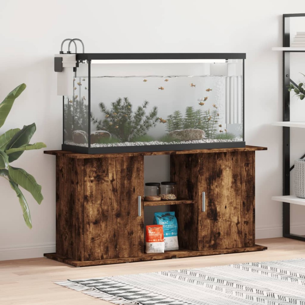 vidaXL Βάση Ενυδρείου Καπνιστή Δρυς 121x41x58 εκ. Επεξεργασμένο Ξύλο