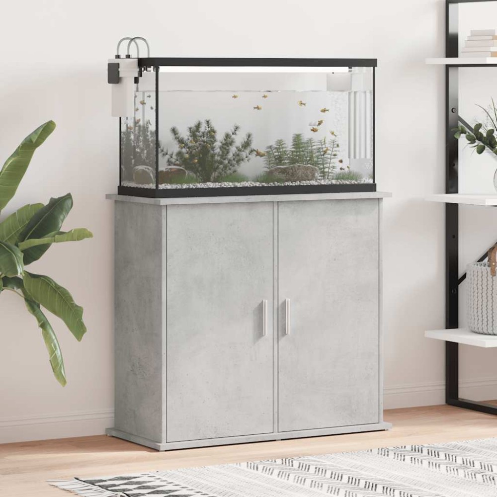 vidaXL Βάση Ενυδρείου Γκρι από Σκυρόδεμα 81 x 36 x 73 εκ. από Τεχνητό Ξύλο