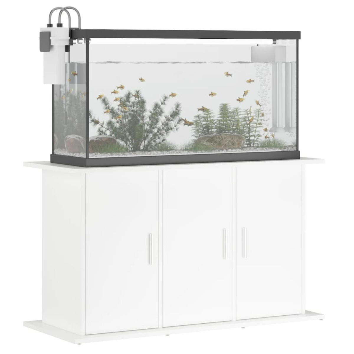 vidaXL Βάση Ενυδρείου Λευκή 101 x 41 x 58 εκ. από Επεξεργασμένο Ξύλο