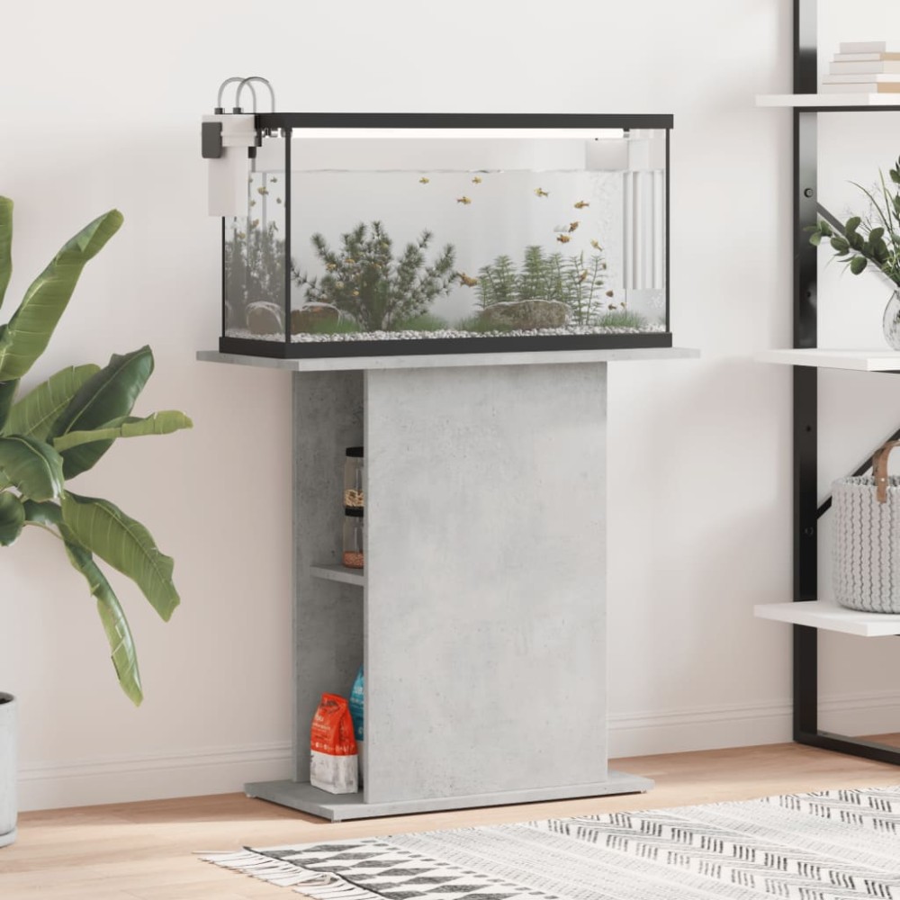 vidaXL Βάση Ενυδρείου Γκρι Σκυροδ. 75x36x72,5 εκ. Επεξεργασμένο Ξύλο