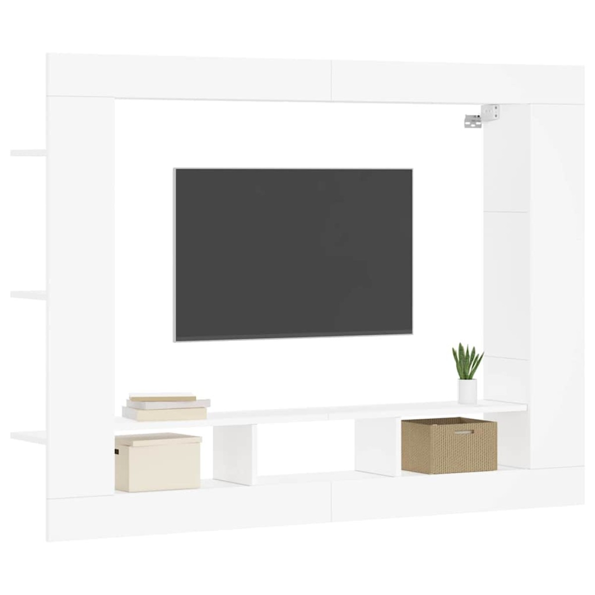 vidaXL Έπιπλο Τηλεόρασης Λευκό 152x22x113 εκ. από Επεξεργασμένο Ξύλο