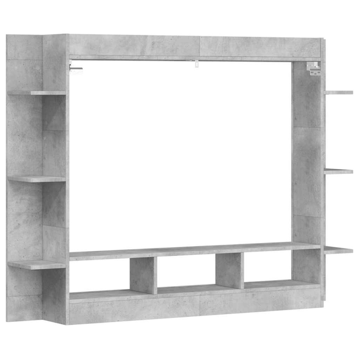vidaXL Έπιπλο Τηλεόρασης Γκρι Σκυροδέματος 152x22x113 εκ. Επεξ. Ξύλο