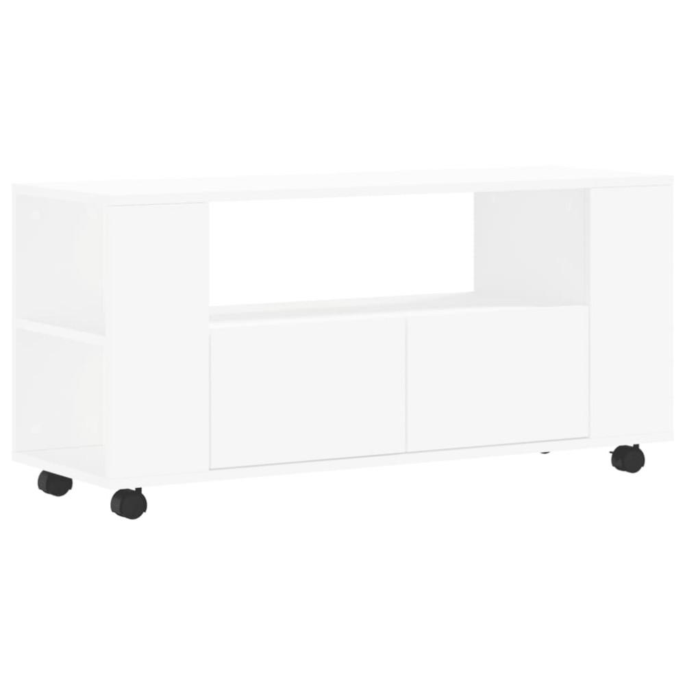 vidaXL Έπιπλο Τηλεόρασης Λευκό 102 x 34,5 x 43 εκ. Επεξεργασμένο Ξύλο