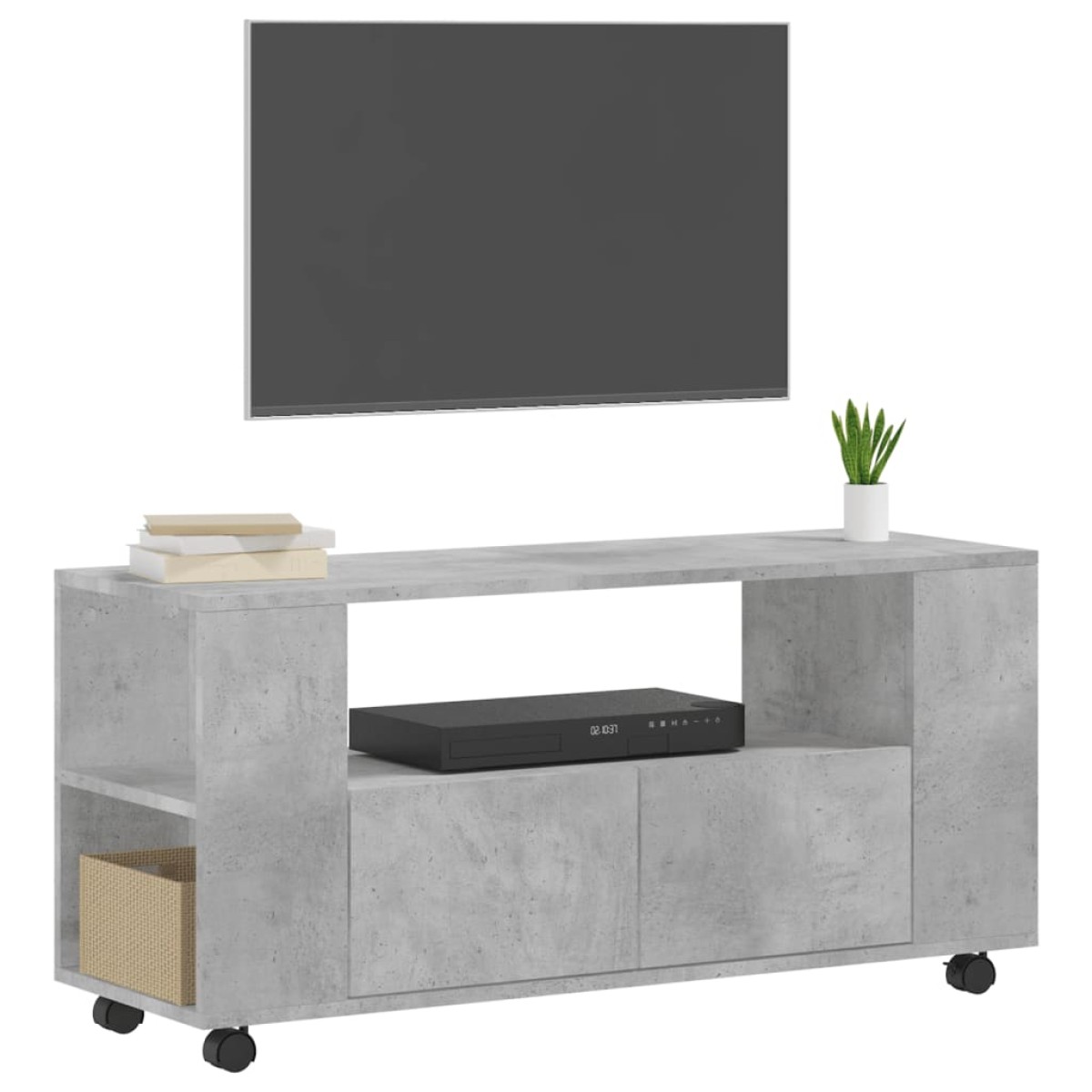 vidaXL Έπιπλο Τηλεόρασης Γκρι Σκυρ. 102x34,5x43 εκ. Επεξ. Ξύλο