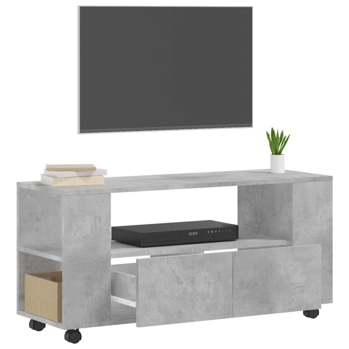 vidaXL Έπιπλο Τηλεόρασης Γκρι Σκυρ. 102x34,5x43 εκ. Επεξ. Ξύλο