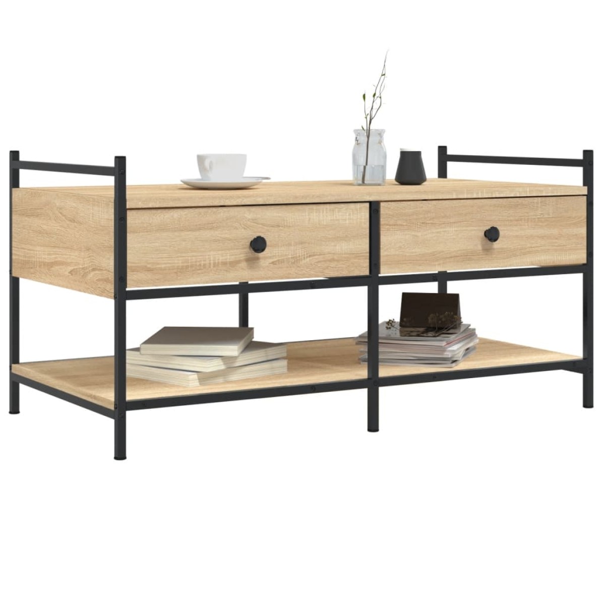 vidaXL Τραπεζάκι Σαλονιού Sonoma Δρυς 99x50x50 εκ. Επεξεργασμένο Ξύλο