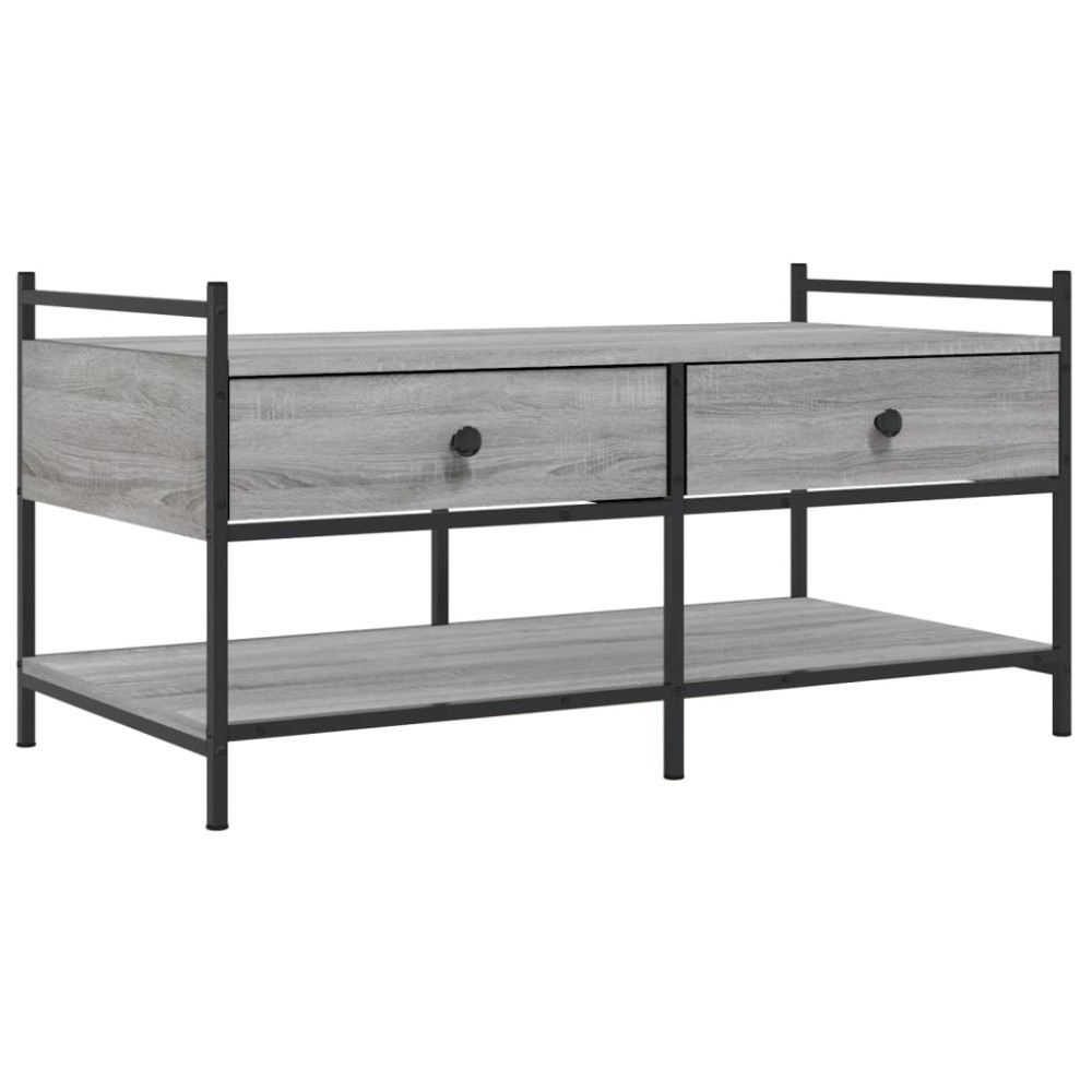 vidaXL Τραπεζάκι Σαλονιού Γκρι Sonoma 99x50x50 εκ. Επεξεργασμένο Ξύλο