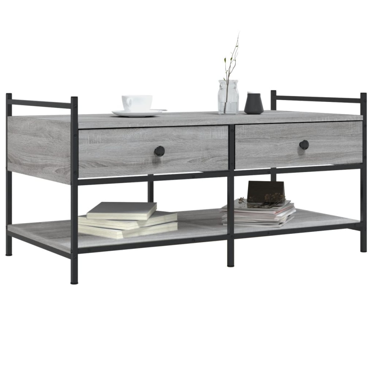 vidaXL Τραπεζάκι Σαλονιού Γκρι Sonoma 99x50x50 εκ. Επεξεργασμένο Ξύλο