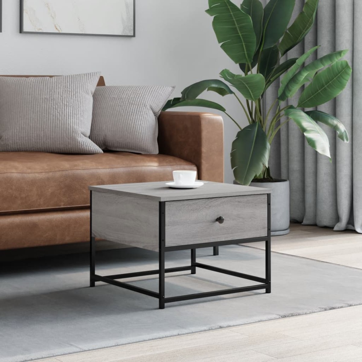vidaXL Τραπεζάκι Σαλονιού Γκρι Sonoma 51x51x40 εκ. Επεξεργασμένο Ξύλο