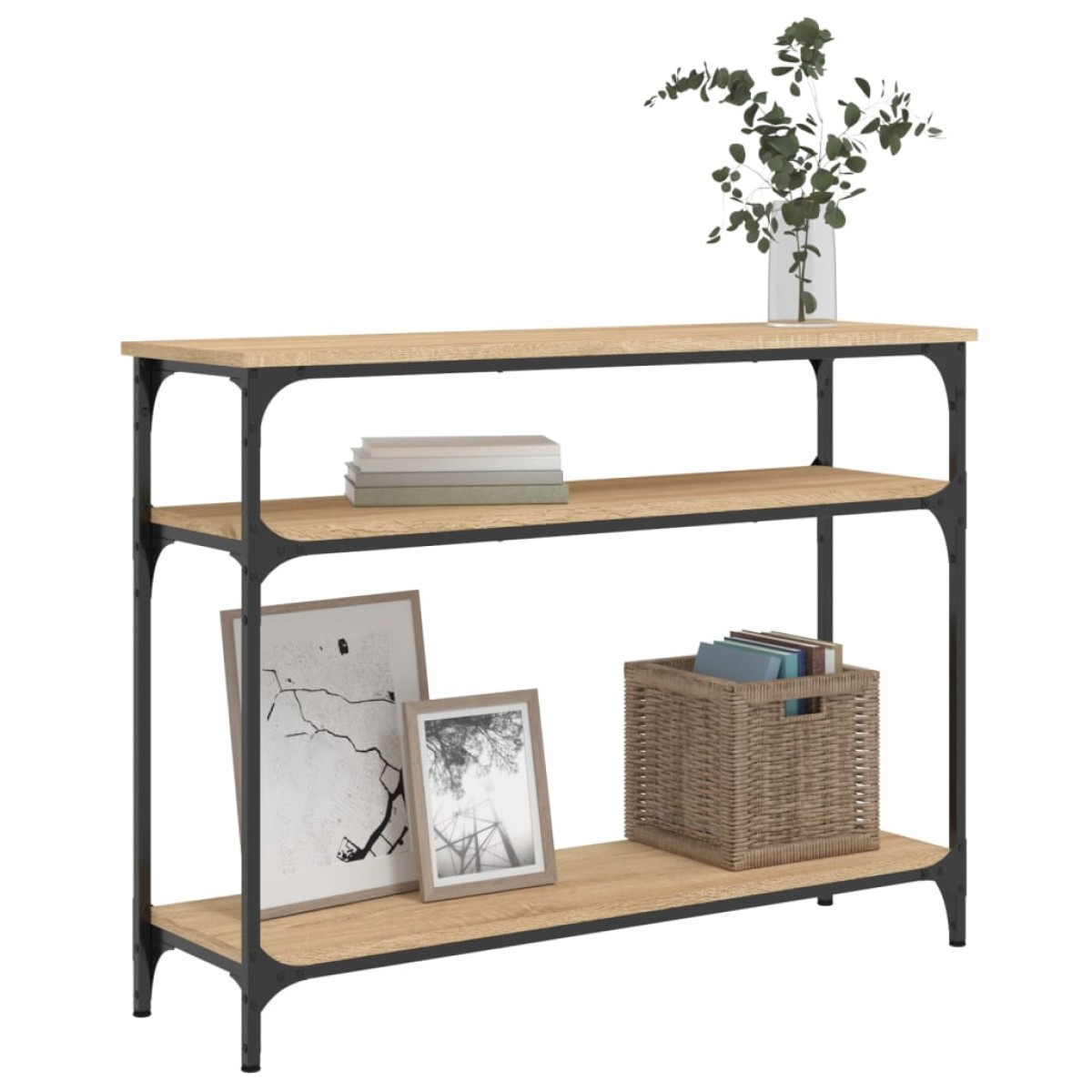 vidaXL Τραπέζι Κονσόλα Sonoma Δρυς 100x29x75 εκ. Επεξεργασμένο Ξύλο