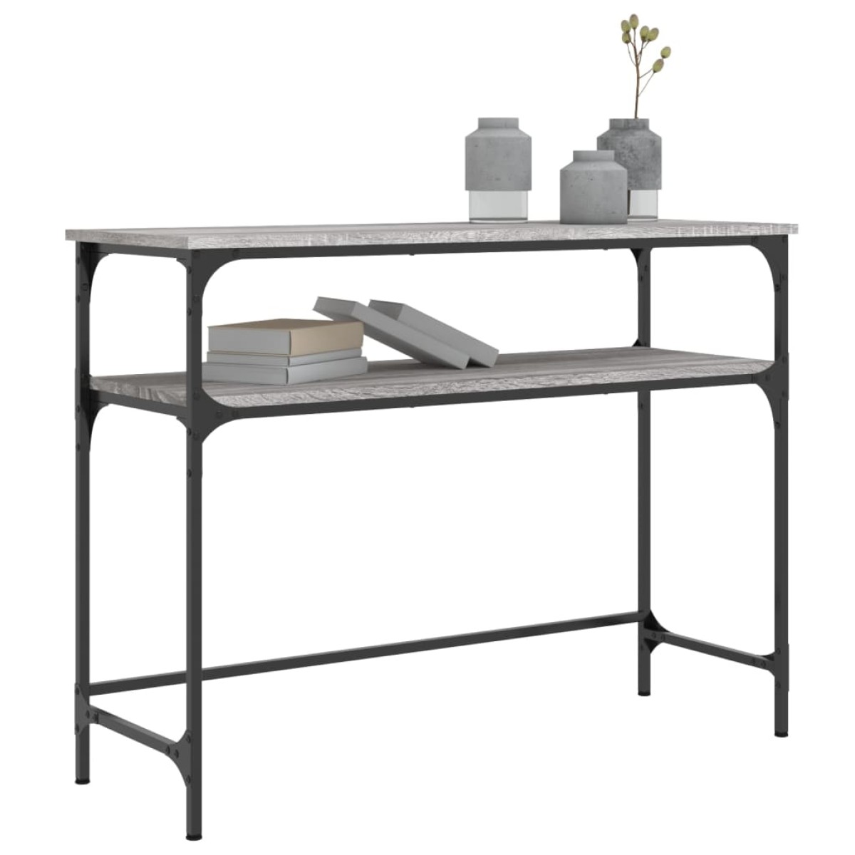 vidaXL Τραπέζι Κονσόλα Γκρι Sonoma 100x35,5x75 εκ. Επεξεργασμένο Ξύλο