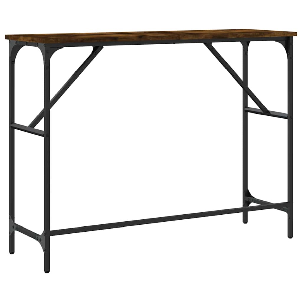 vidaXL Τραπέζι Κονσόλα Καπνιστή Δρυς 100x32x75 εκ. Επεξεργασμένο Ξύλο