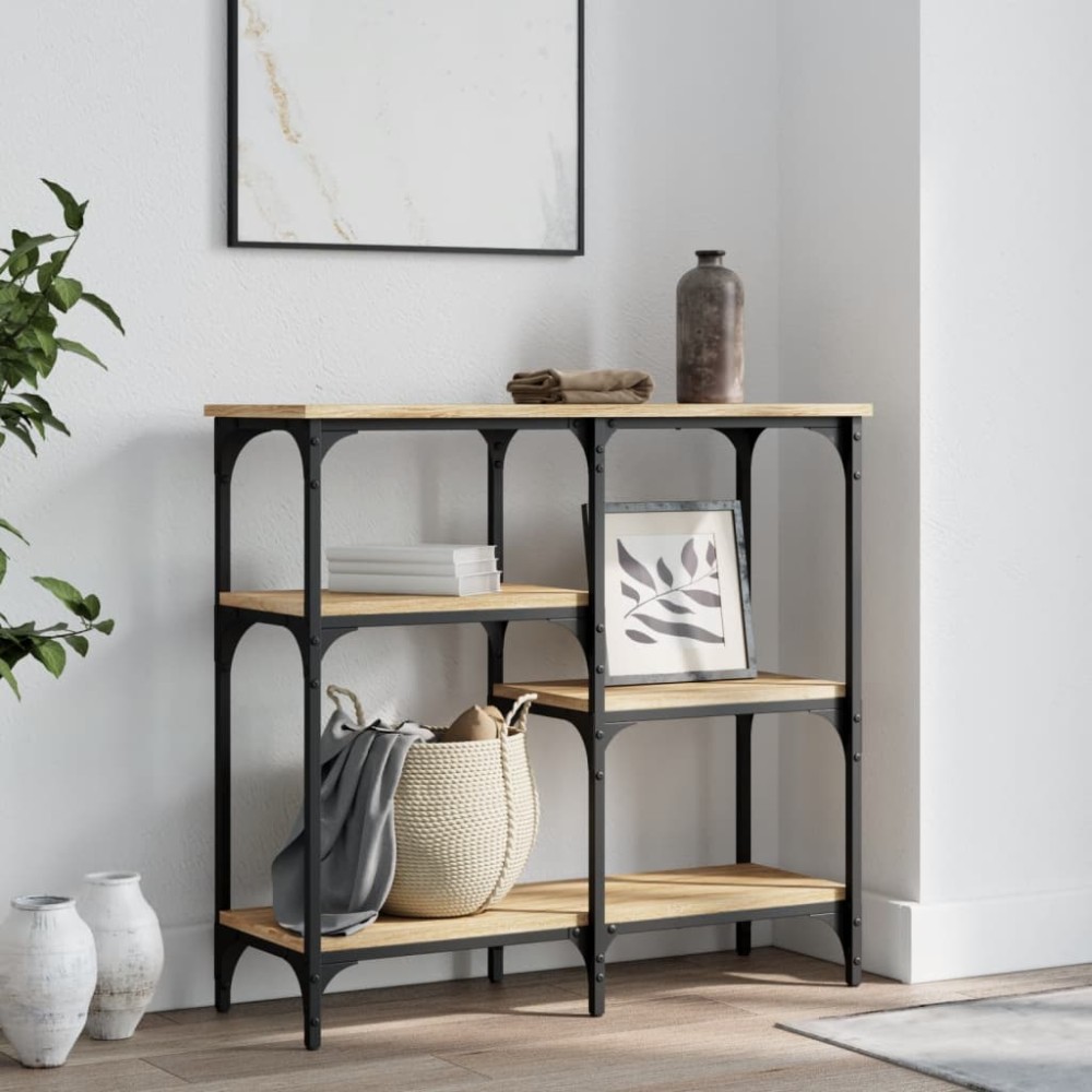 vidaXL Κονσόλα Τραπεζιού Sonoma Δρυς 80 x 29 x 75 εκ. από Τεχνητό Ξύλο