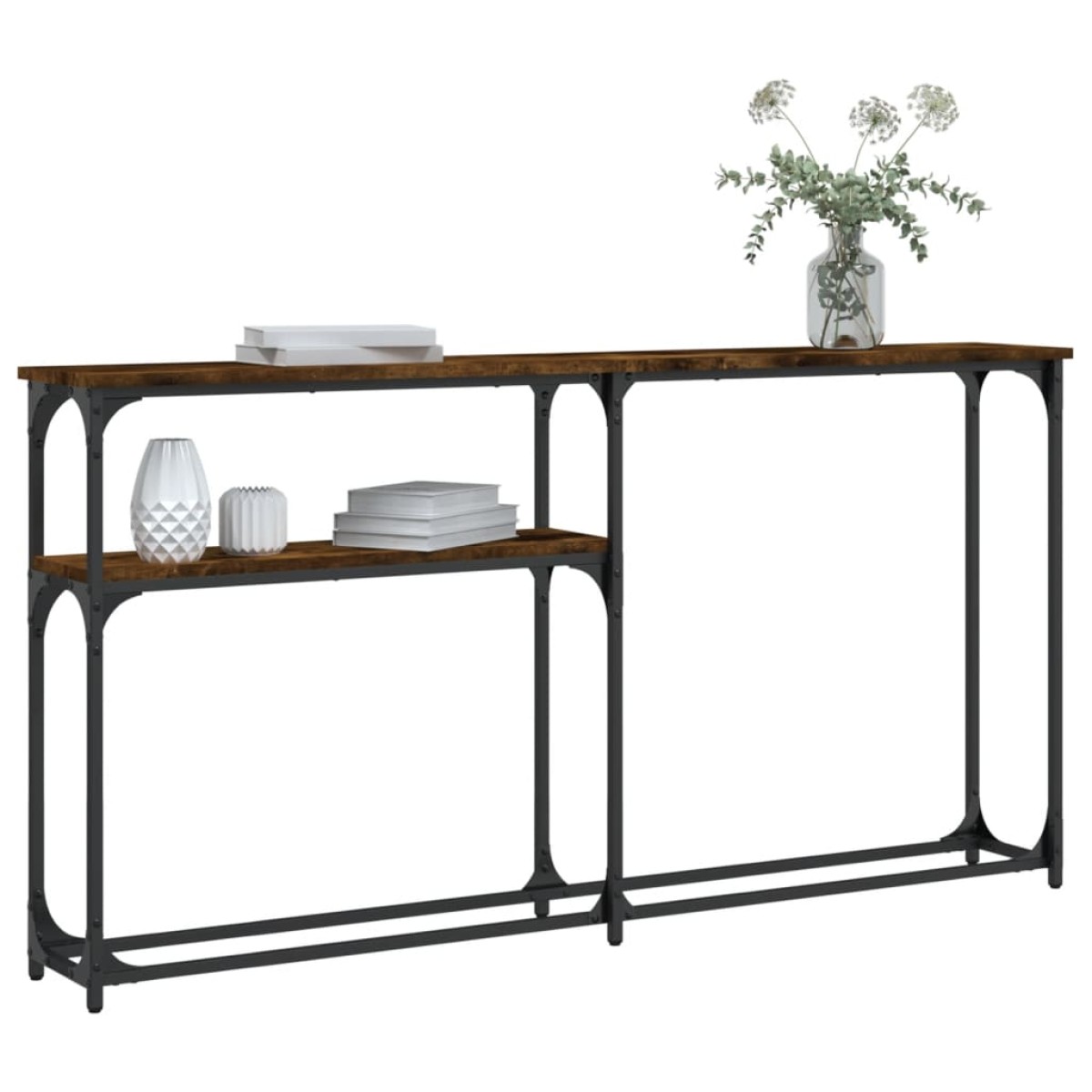 vidaXL Τραπέζι Κονσόλα Καπνιστή Δρυς 145x22,5x75 εκ. Επεξεργ. Ξύλο