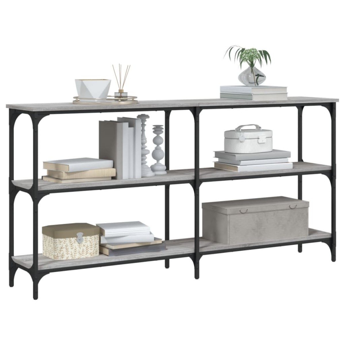 vidaXL Τραπέζι Κονσόλα Γκρι Sonoma 150x29x75 εκ. Επεξεργασμένο Ξύλο