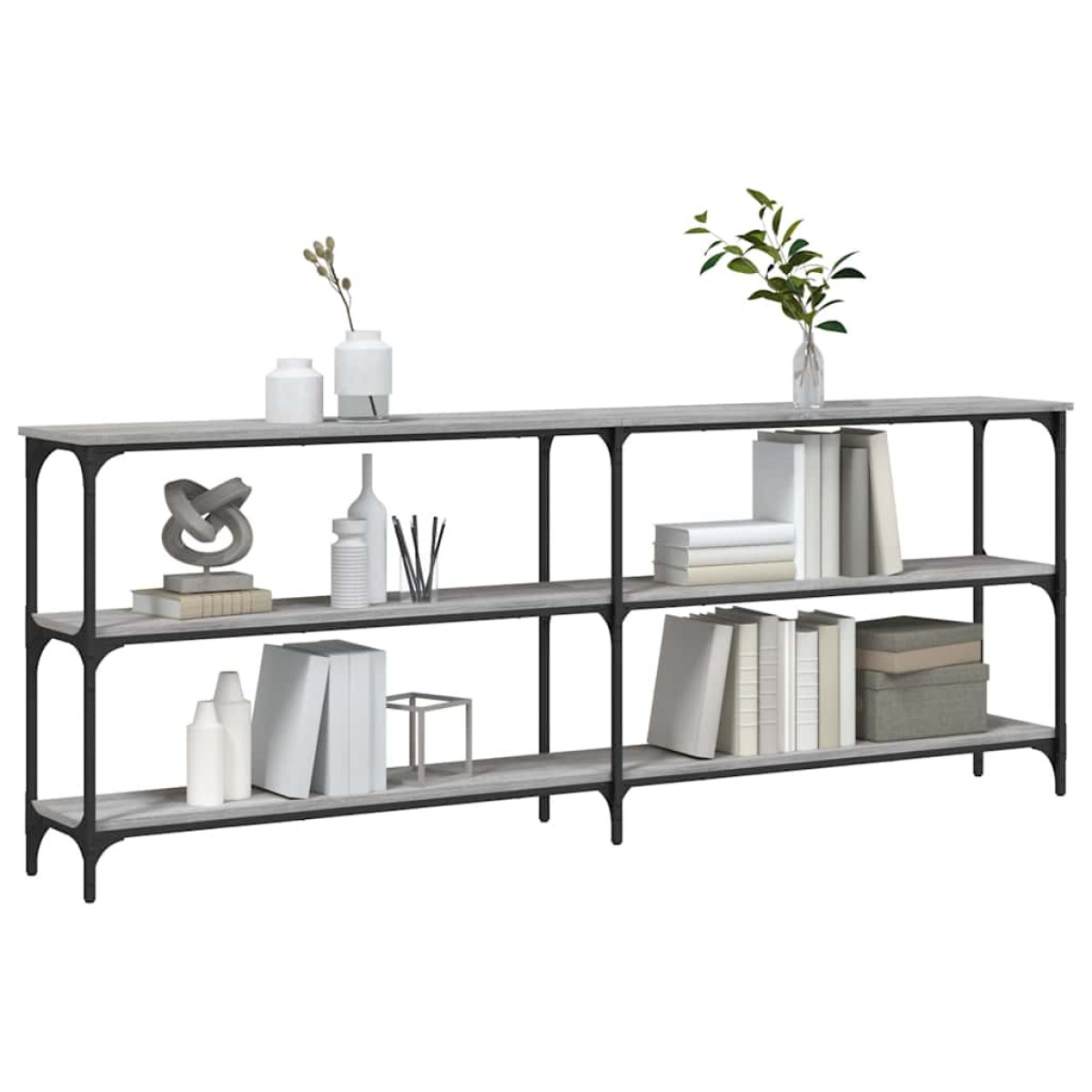 vidaXL Τραπέζι Κονσόλα Γκρι Sonoma 200x29x75 εκ. Επεξεργασμένο Ξύλο