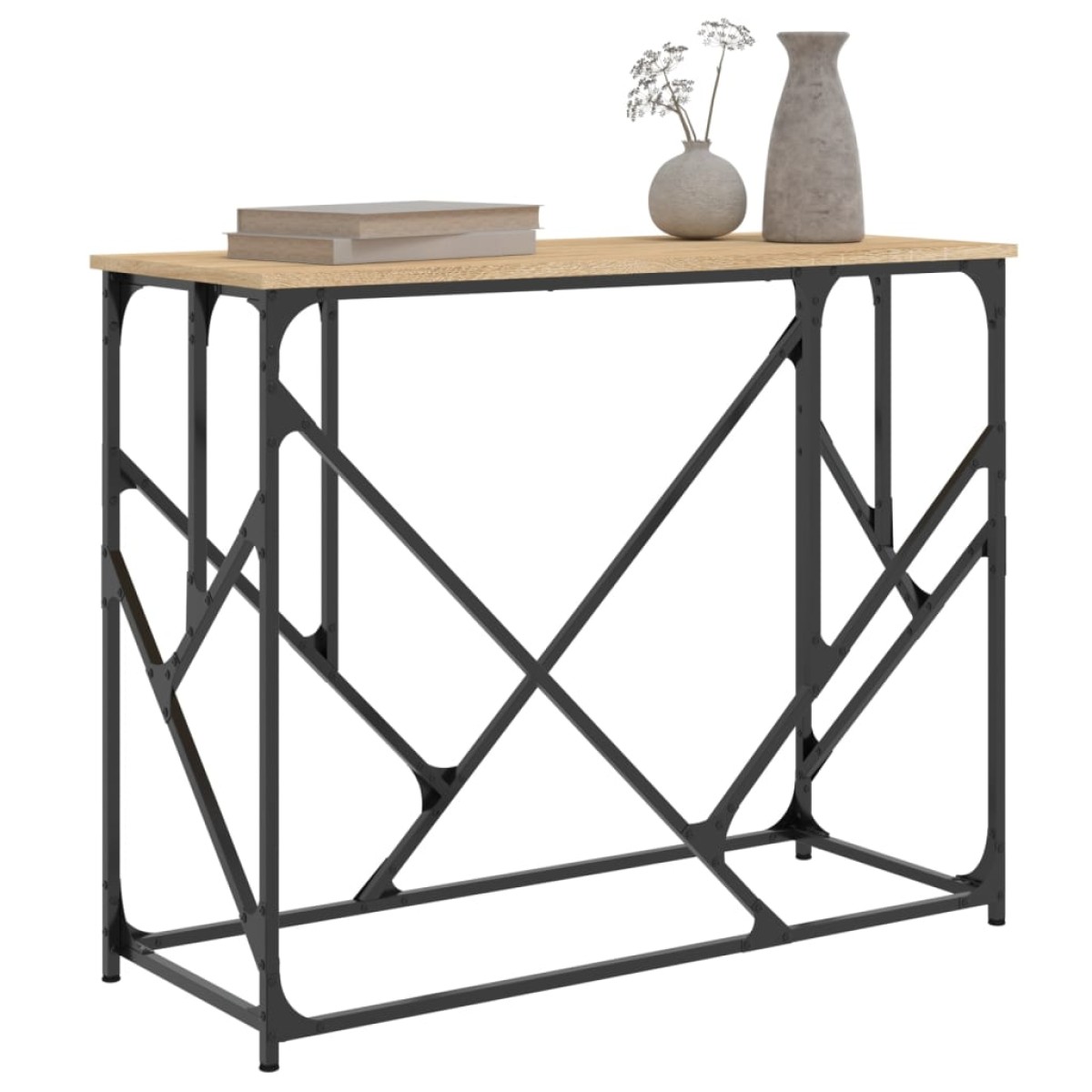 vidaXL Τραπέζι Κονσόλα Sonoma Δρυς 100x40x80 εκ. Επεξεργασμένο Ξύλο