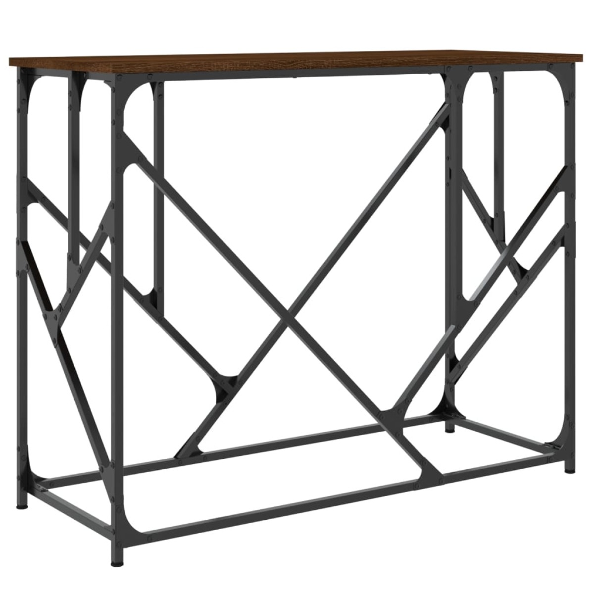 vidaXL Τραπέζι Κονσόλα Καφέ Δρυς 100x40x80 εκ. Επεξεργασμένο Ξύλο