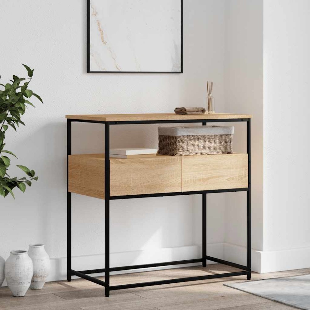 vidaXL Κονσόλα Τραπεζιού Sonoma Δρυς 75 x 40 x 75 εκ. από Τεχνητό Ξύλο