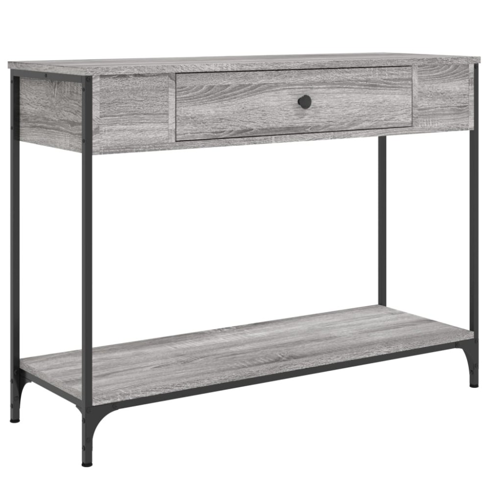 vidaXL Τραπέζι Κονσόλα Γκρι Sonoma 100x34,5x75 εκ. Επεξεργασμένο Ξύλο