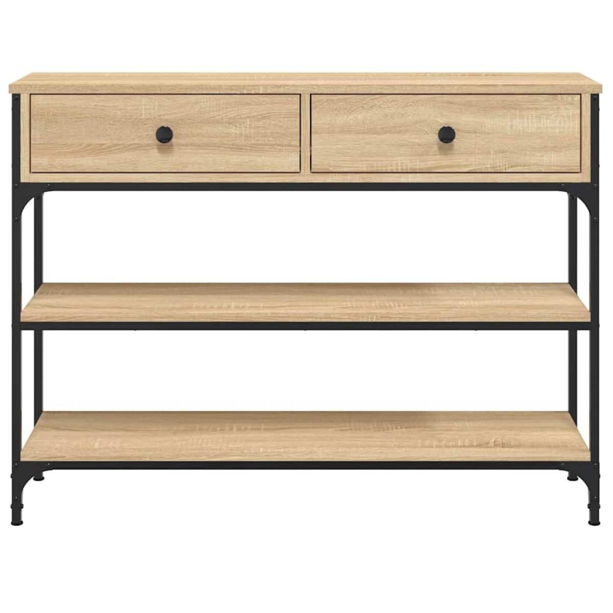 vidaXL Τραπέζι Κονσόλα Sonoma Δρυς 100x25x75 εκ. Επεξεργασμένο Ξύλο