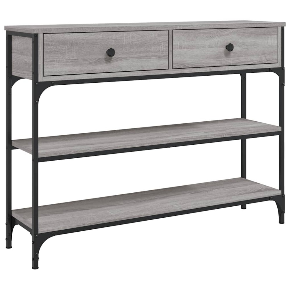 vidaXL Τραπέζι Κονσόλα Γκρι Sonoma 100x25x75 εκ. Επεξεργασμένο Ξύλο