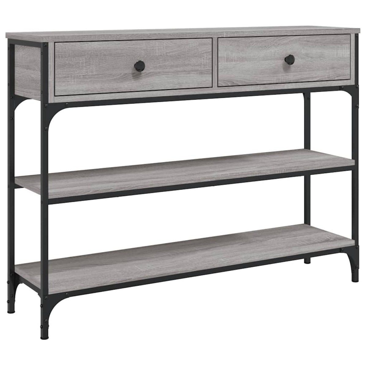vidaXL Τραπέζι Κονσόλα Γκρι Sonoma 100x25x75 εκ. Επεξεργασμένο Ξύλο