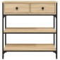 vidaXL Τραπέζι Κονσόλα Sonoma Δρυς 72,5x25x75 εκ. Επεξεργασμένο Ξύλο