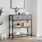 vidaXL Τραπέζι Κονσόλα Γκρι Sonoma 72,5x25x75 εκ. Επεξεργασμένο Ξύλο