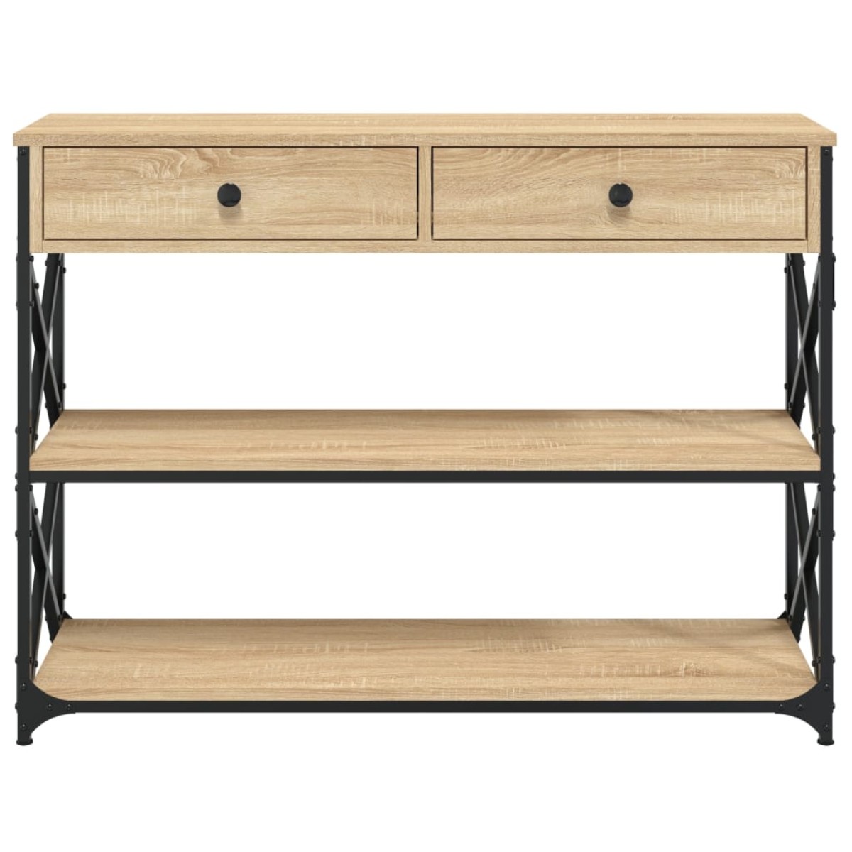 vidaXL Τραπέζι Κονσόλα Sonoma Δρυς 100x28x75 εκ. Επεξεργασμένο Ξύλο