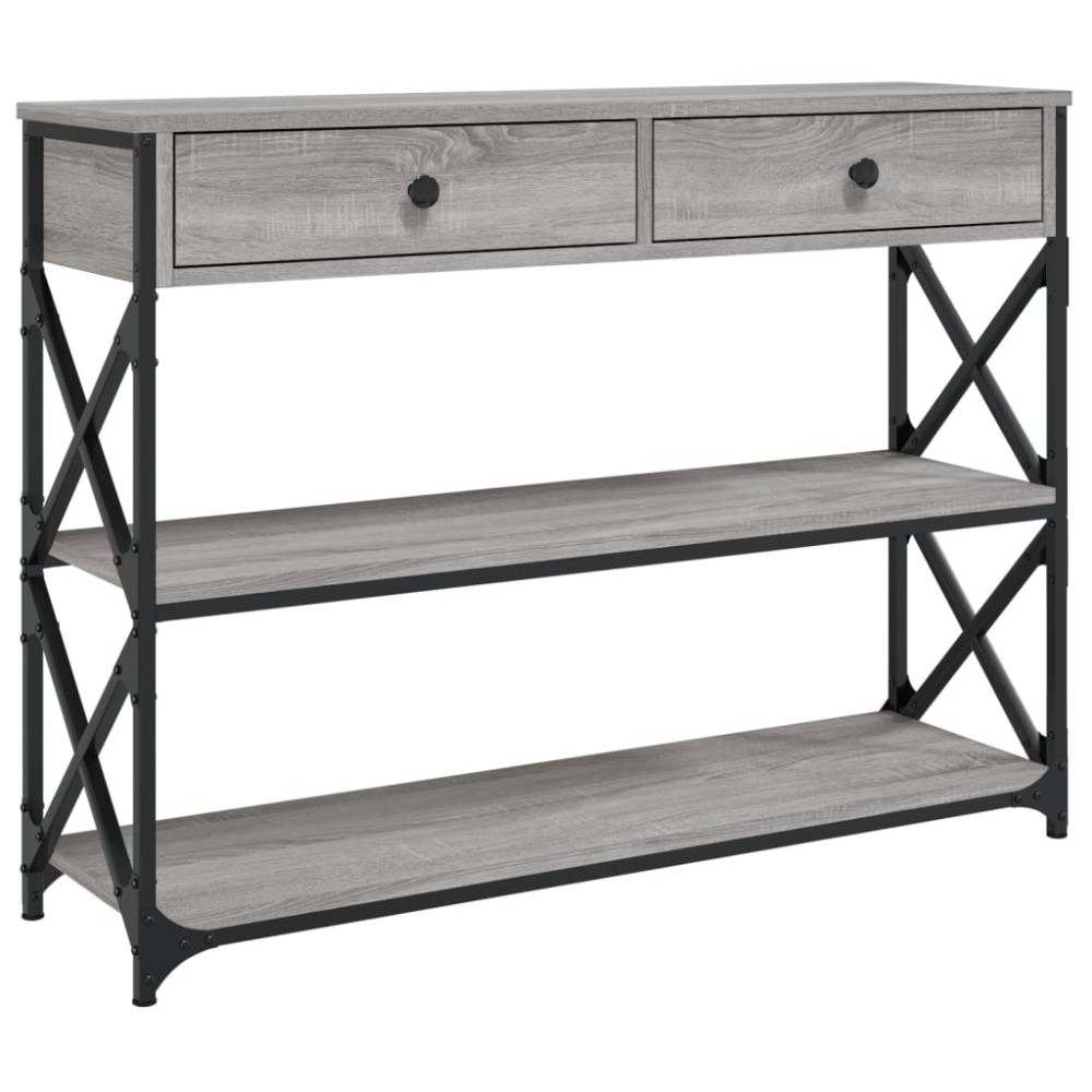 vidaXL Τραπέζι Κονσόλα Γκρι Sonoma 100x28x75 εκ. Επεξεργασμένο Ξύλο
