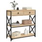 vidaXL Τραπέζι Κονσόλα Sonoma Δρυς 75 x 28 x 75 εκ. Επεξεργασμένο Ξύλο