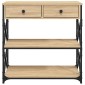 vidaXL Τραπέζι Κονσόλα Sonoma Δρυς 75 x 28 x 75 εκ. Επεξεργασμένο Ξύλο