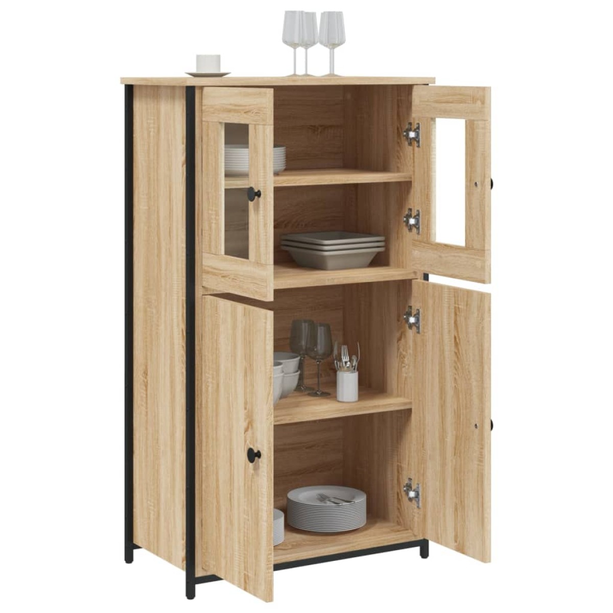 vidaXL Ντουλάπι Sonoma Δρυς 62 x 32 x 106,5 εκ.από Επεξεργασμένο Ξύλο