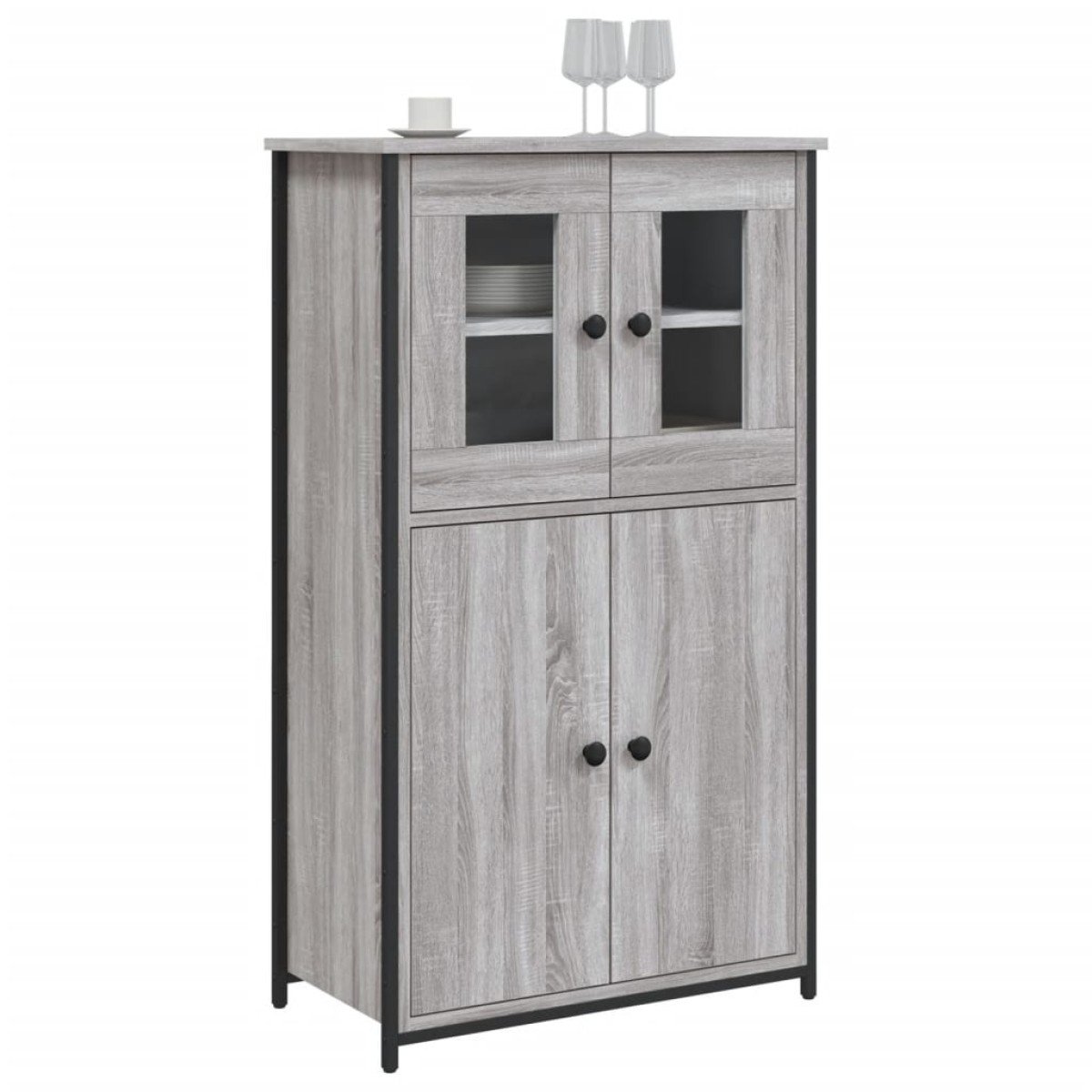 vidaXL Ντουλάπι Γκρι Sonoma 62x32x106,5 εκ. από Επεξεργασμένο Ξύλο
